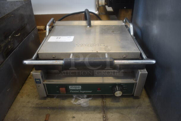 Waring Grooved Plate Panini Supremo WPG250 120 Volts. Tested and Working! - Image 1 of 7