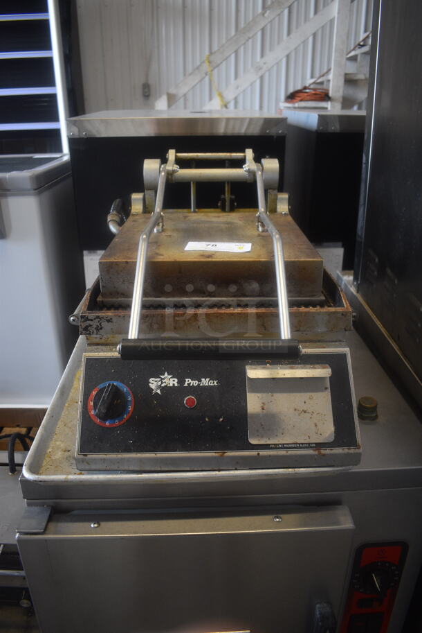 Star Pro Max Panini Machine CG148 on Full Size Tray. 120 Volts. Tested and Working!
