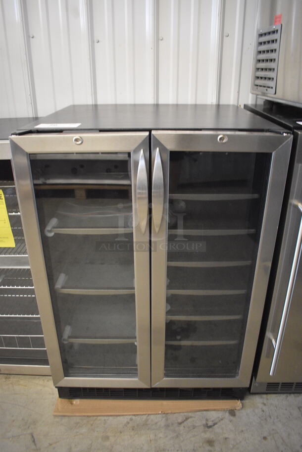 BRAND NEW SCRATCH AND DENT! Danby Dual Zone 27 Bottle Built-In French Door Beverage Wine Cooler DBC2760BLS. 115 Volts. Tested and Working!