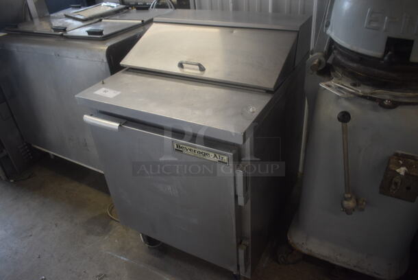 Beverage Air SP27 Sandwich Salad Mega Top Prep Table on Commercial Casters. 115 Volts. Tested and Working! - Image 3 of 8