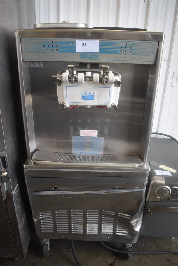 Taylor 2 Flavor Air Cooled Ice Cream Yogurt Machine 339-27. See Pics for Damage. 208-230 Volts 1 Phase
