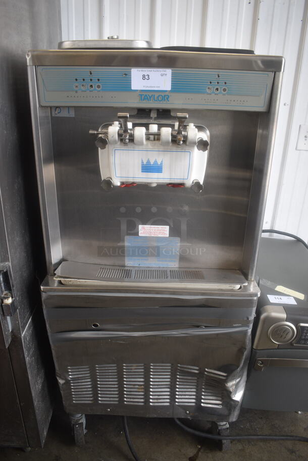 Taylor 2 Flavor Air Cooled Ice Cream Yogurt Machine 339-27. See Pics for Damage. 208-230 Volts 1 Phase - Image 1 of 8