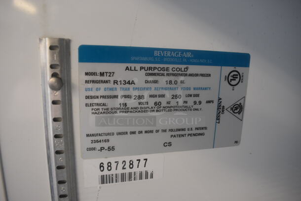 Beverage Air MT27 1 Door Merchandiser Cooler. 115 Volts. Tested and Working! - Image 4 of 5