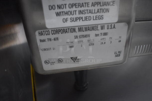 Hatco Thermo Finisher TFW-461R. 208 Volts 3 Phase - Image 6 of 7