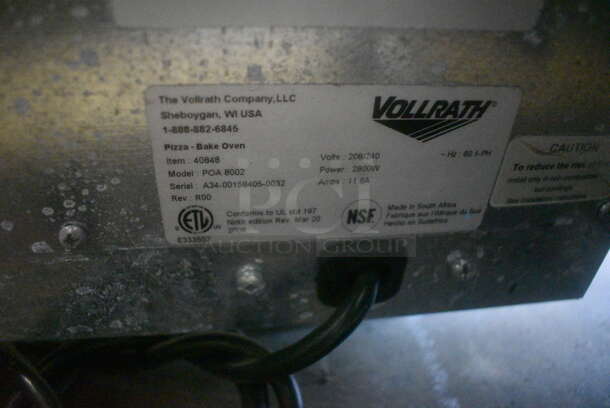 Vollrath Pizza Bake Oven 40848 w/ Stones. 208/240 Volt 1 Phase - Image 5 of 6