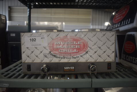 Server Twin FS-4 Dual Topping Warmer. 120 Volts. Tested and Working!