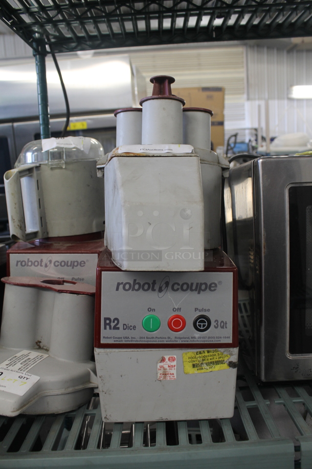 Robot Coupe R2 Dice Countertop Food Processor w/ Continuous Feed Head. 115 Volt. Tested and Working!