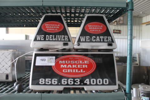 4 Lighted Car Toppers. 4 Times Your Bid!