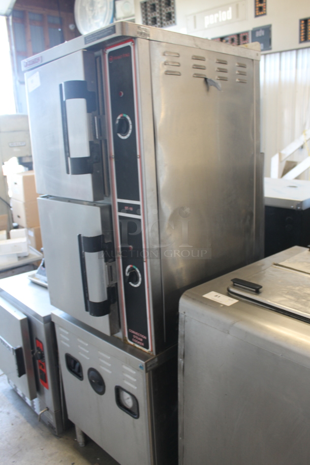 Market Forge 2 Compartment Convection Natural Gas Powered Convection Steam Cooker ST-10 ST10M24G - Image 9 of 12