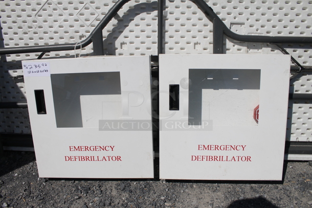 2 AED Wall Mount Enclosures. 2 Times Your Bid! 