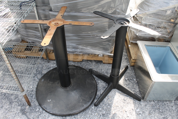 2 Metal Dining Table Legs. 2 Times Your Bid!