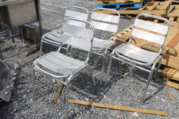 4 Aluminum Outdoor Dining Chairs. 4 Times Your Bid! - Image 2 of 3