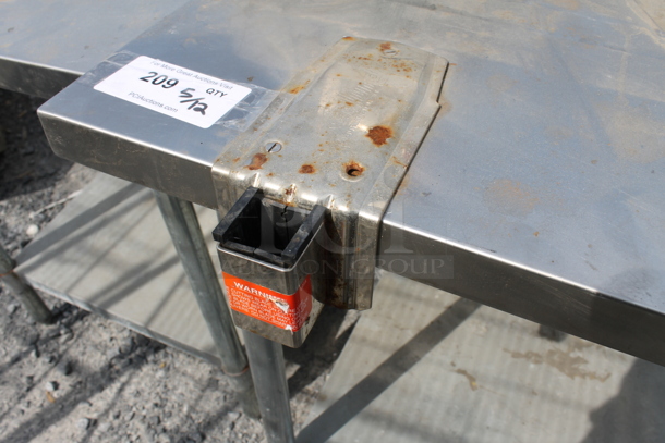 Stainless Steel Table w/ Can Opener Receiver and Undershelf - Image 2 of 4