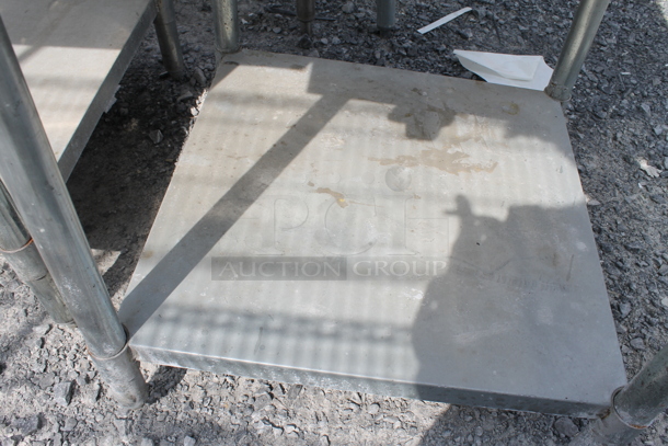 Stainless Steel Table w/ Can Opener Receiver and Undershelf - Image 3 of 4