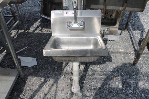 Stainless Steel Wall Mount Sink w/ Faucet - Image 1 of 4