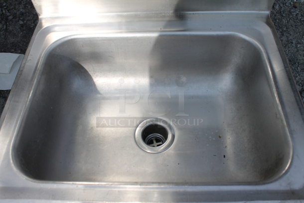 Stainless Steel Wall Mount Sink w/ Faucet - Image 2 of 4