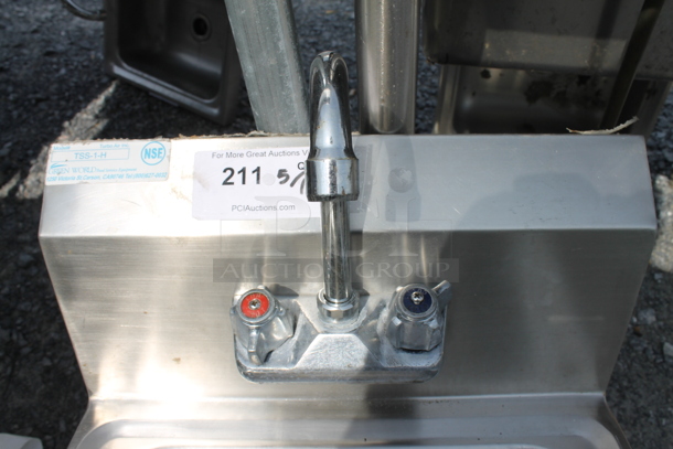 Stainless Steel Wall Mount Sink w/ Faucet - Image 3 of 4