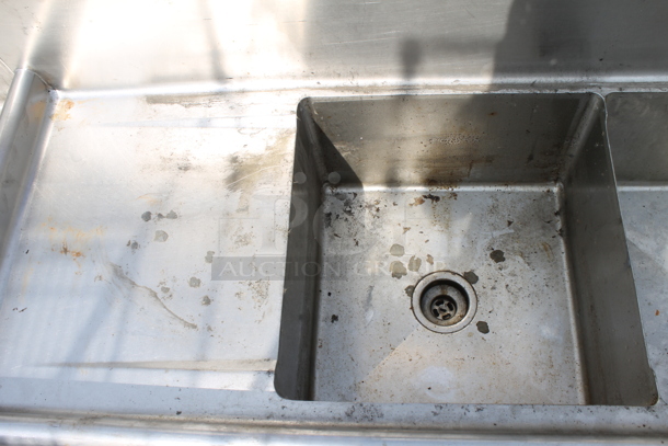 Stainless Steel 3 Bay Sink w/ Drainboards. 16.5x20 Drainboards, Bays are 17.5x18. No Legs - Image 2 of 4