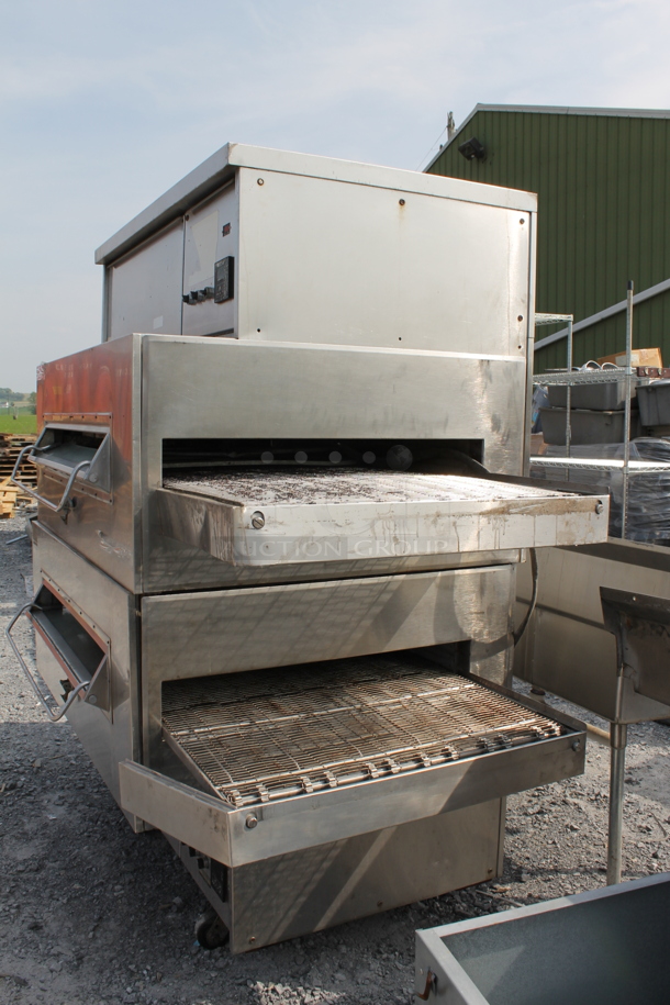 2 Middleby Marshall PS360S-2 Stainless Steel Commercial Gas Powered Floor Style Conveyor Pizza Oven on Commercial Casters. 2 Times Your Bid! - Image 4 of 12