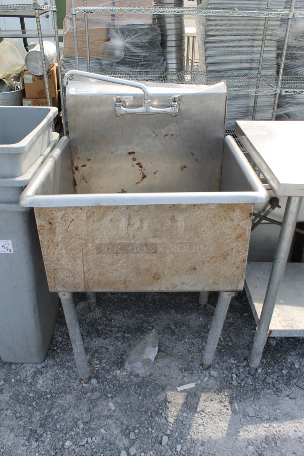 Single Bay Stainless Steel Sink w/ Faucet - Image 1 of 5