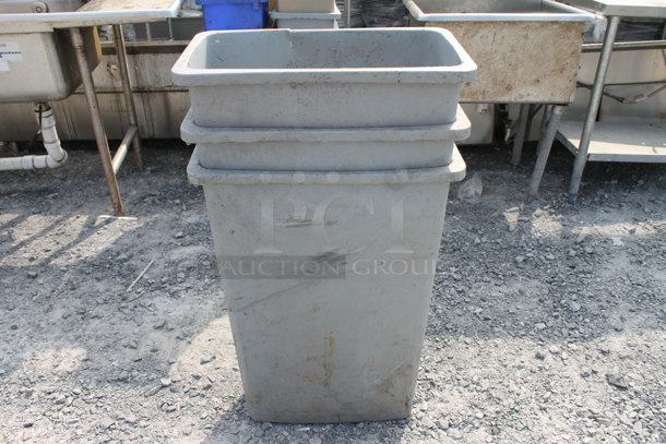 ALL ONE MONEY! 3 Slim Jim Trashcans w/ Lids - Image 1 of 3