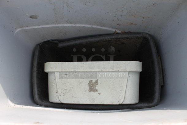 ALL ONE MONEY! 3 Slim Jim Trashcans w/ Lids - Image 2 of 3