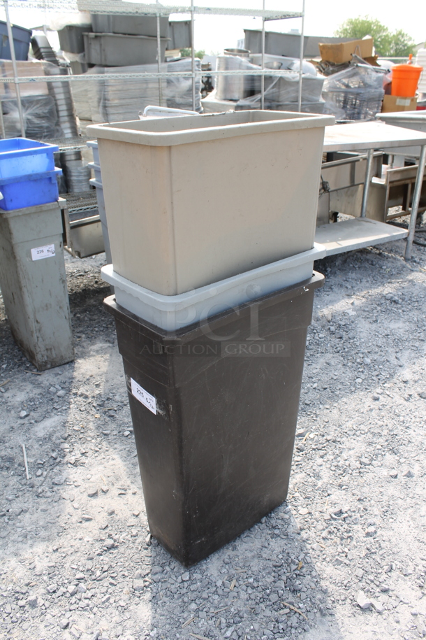 ALL ONE MONEY! 3 Slim Jim Trashcans w/ Lid - Image 3 of 3