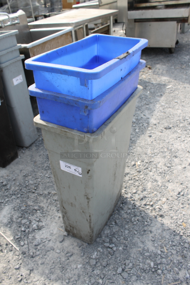 ALL ONE MONEY! 3 Slim Jim Trashcans  - Image 2 of 2