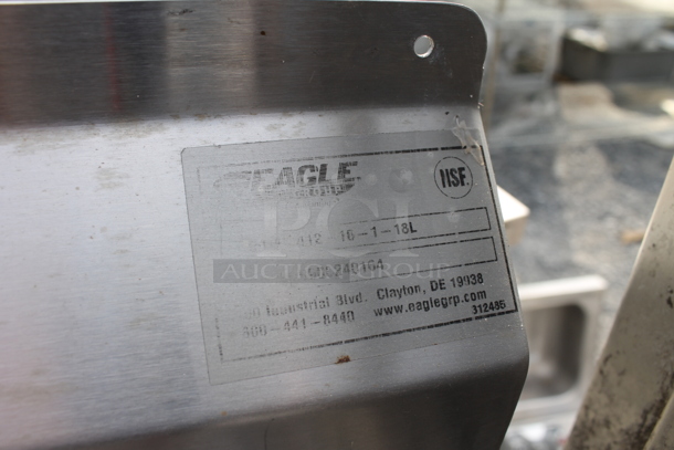 Eagle Stainless Steel Vegetable Sink w/ Drainboard. Drainboard is 16x23.5 and Bay is 13x18 - Image 4 of 6