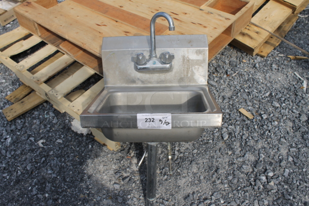 Stainless Steel Wall Mount Hand Sink w/ Faucet - Image 1 of 4