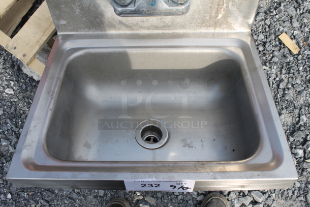 Stainless Steel Wall Mount Hand Sink w/ Faucet - Image 3 of 4