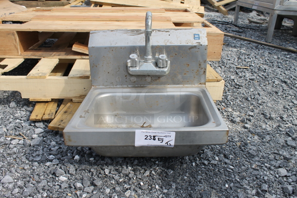 Stainless Steel Wall Mount Hand Sink w/ Faucet - Image 1 of 3