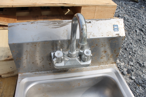 Stainless Steel Wall Mount Hand Sink w/ Faucet - Image 2 of 3