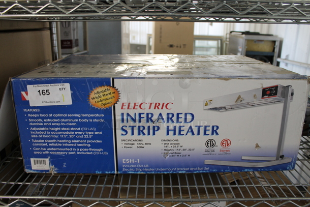 IN ORIGINAL BOX! Winco ESH-1 Infrared Strip Heater. 120 Volts