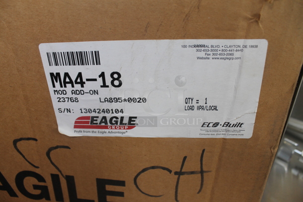 IN ORIGINAL BOX! Eagle MA4-18 12" Modular Liquid Waste Step-Down Add-On for 1800 Series Underbar Units.  - Image 7 of 7