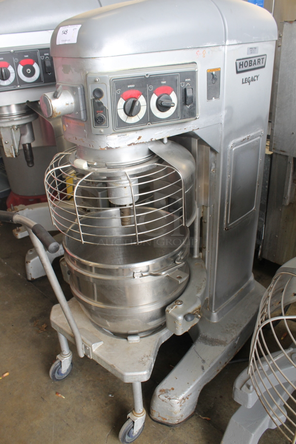 Hobart Legacy HL800 80 Quart Dough Mixer w/ Bowl Guard, Stainless Steel Bowl and Bowl Dolly 208-250 Volt 3 Phase - Image 1 of 7