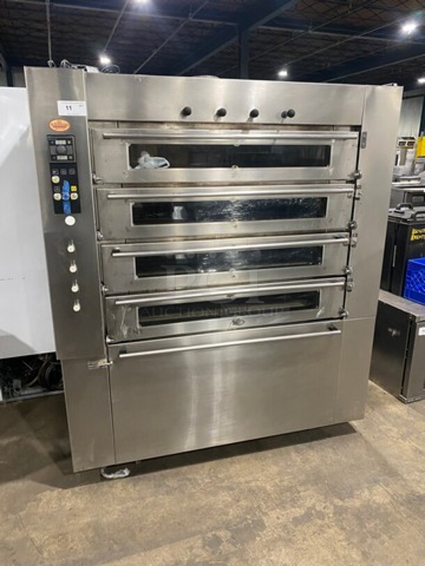 AMAZING! All Stainless Steel Commercial Natural Gas Powered 4 Deck Baking Oven!
 - Image 1 of 10
