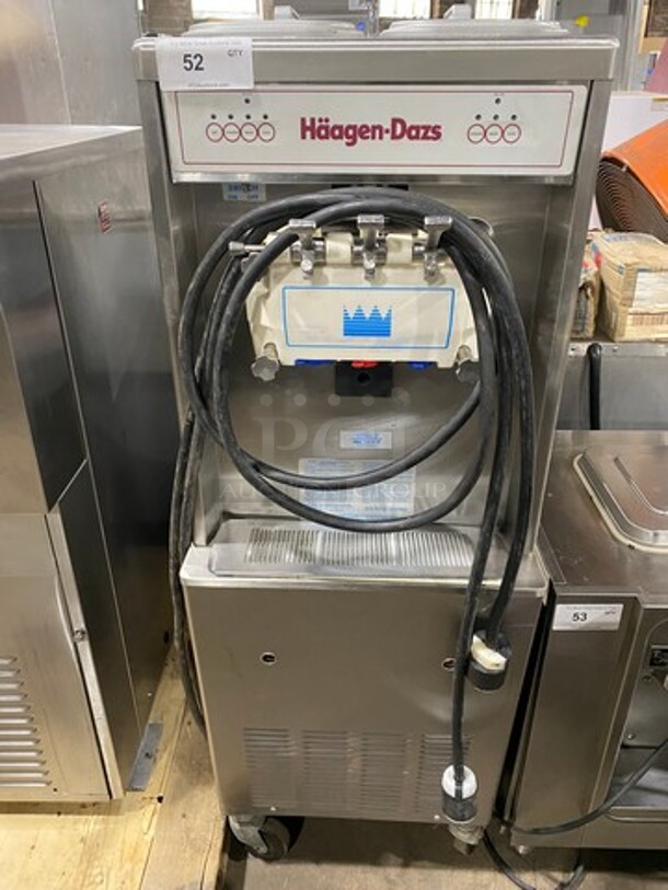Taylor Commercial 3 Flavor Soft Serve Ice Cream Machine! All Stainless Steel! On Casters! Model: 79433 SN: J5013086 208/230V 60HZ 3 Phase - Image 1 of 11