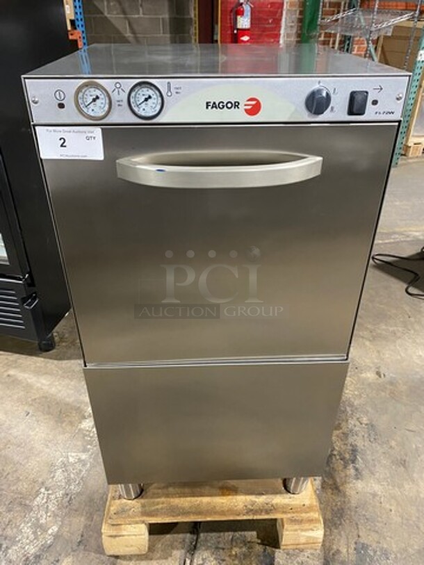 NEW! SCRATCH-N-DENT! LATE MODEL! Fagor Commercial Undercounter Dishwasher! All Stainless Steel! Model: FI72W SN: 8100048457 230V 60HZ 3 Phase - Image 1 of 11