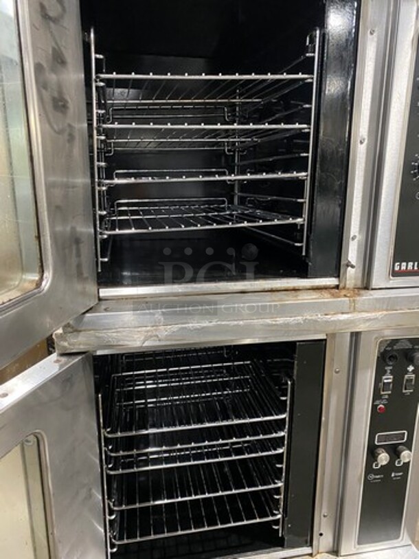 Garland Commercial Electric Powered Double Deck Convection Oven! With View Through Doors! Metal Oven Racks! All Stainless Steel! On Legs! 2x Your Bid Makes One Unit! - Image 5 of 9