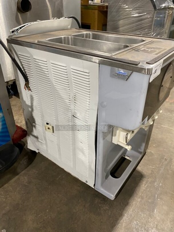 Carpigiani Commercial Countertop Water Cooled 2 Flavor With Twist Soft Serve Ice Cream Machine! Stainless Steel Body! Model: 193SP/USAG SN: IC89184 208/230V 60HZ 1 Phase - Image 2 of 10