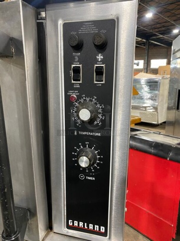 Garland Commercial Electric Powered Double Deck Convection Oven! With View Through Doors! Metal Oven Racks! All Stainless Steel! On Legs! 2x Your Bid Makes One Unit! - Image 7 of 9