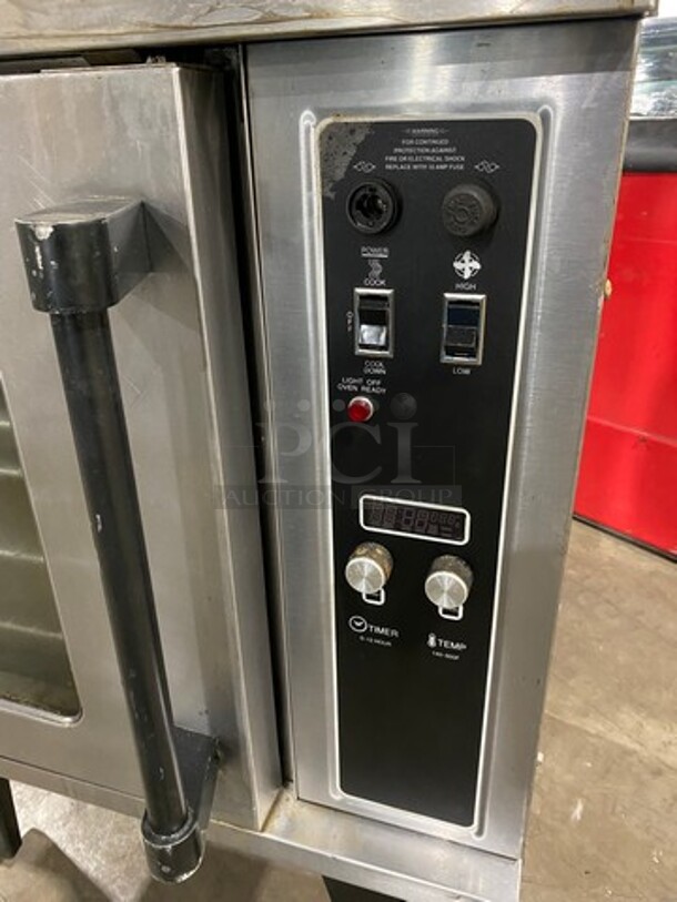 Garland Commercial Electric Powered Double Deck Convection Oven! With View Through Doors! Metal Oven Racks! All Stainless Steel! On Legs! 2x Your Bid Makes One Unit! - Image 8 of 9