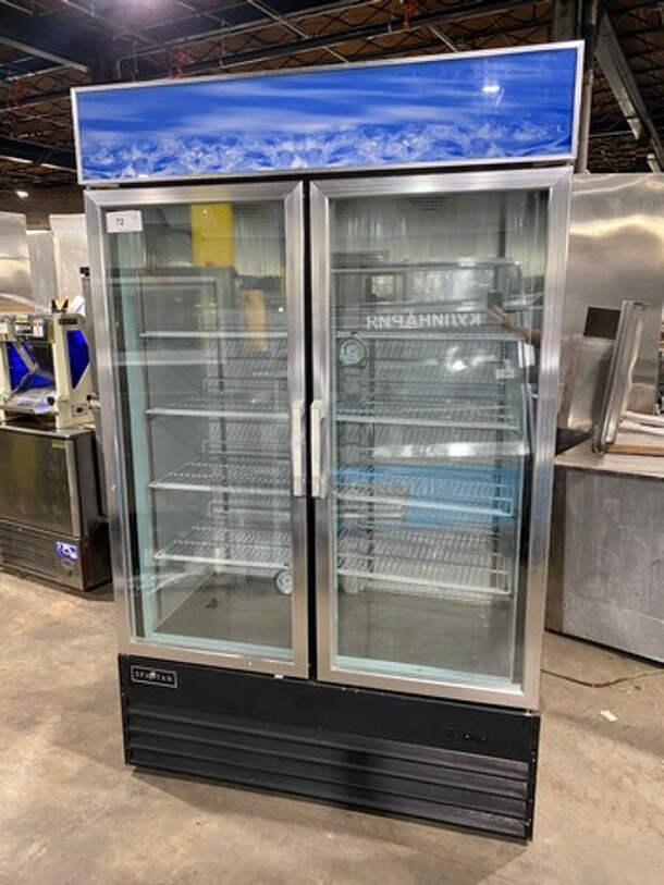 Spartan Commercial 2 Door Reach In Freezer Merchandiser! With View Through Doors! Poly Coated Racks! Model: SGF49 115V