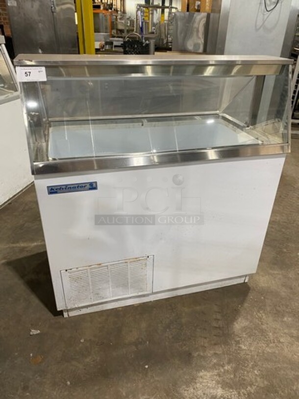 Kelvinator Commercial Refrigerated Ice Cream Dipping Cabinet/ Display Case Merchandiser! With Slanted Front Glass! With Rear Access Doors! - Image 1 of 8