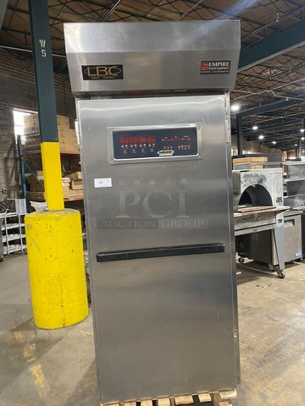 NICE! LBC Commercial Electric Powered Single Door Roll In Rack Proofer/ Warmer Holder/ Hot Food Storage! Solid Stainless Steel! WORKING WHEN REMOVED! Model: LRP1 SN: S55975 208/240V 60HZ 1/3 Phase