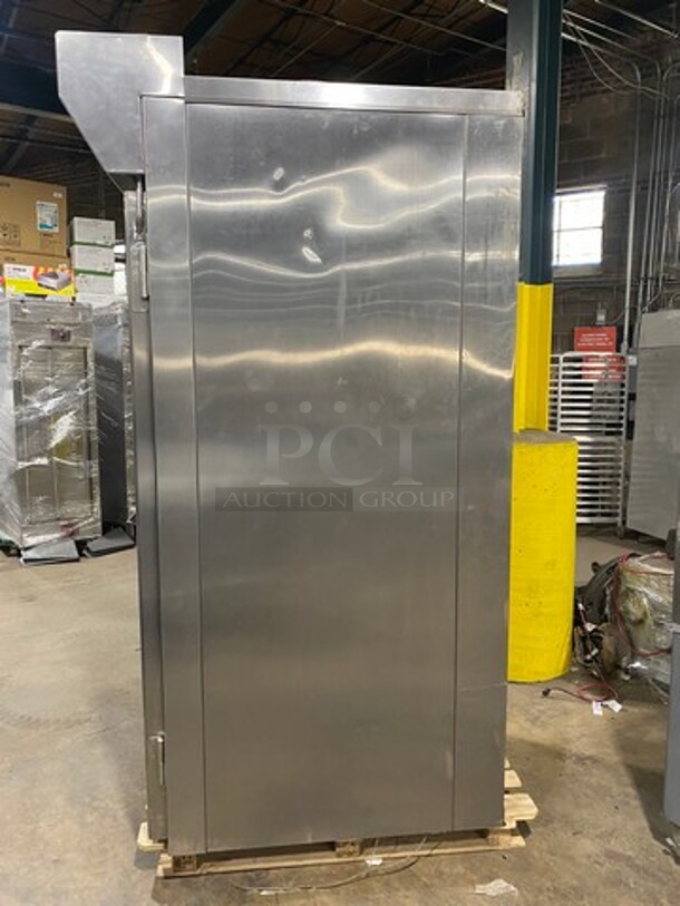 NICE! LBC Commercial Electric Powered Single Door Roll In Rack Proofer/ Warmer Holder/ Hot Food Storage! Solid Stainless Steel! WORKING WHEN REMOVED! Model: LRP1 SN: S55975 208/240V 60HZ 1/3 Phase - Image 2 of 9