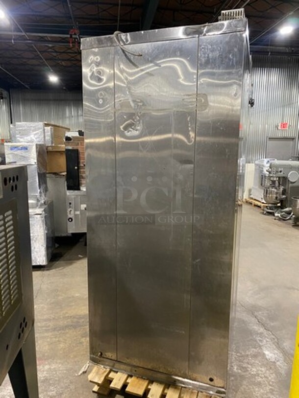 NICE! LBC Commercial Electric Powered Single Door Roll In Rack Proofer/ Warmer Holder/ Hot Food Storage! Solid Stainless Steel! WORKING WHEN REMOVED! Model: LRP1 SN: S55975 208/240V 60HZ 1/3 Phase - Image 4 of 9