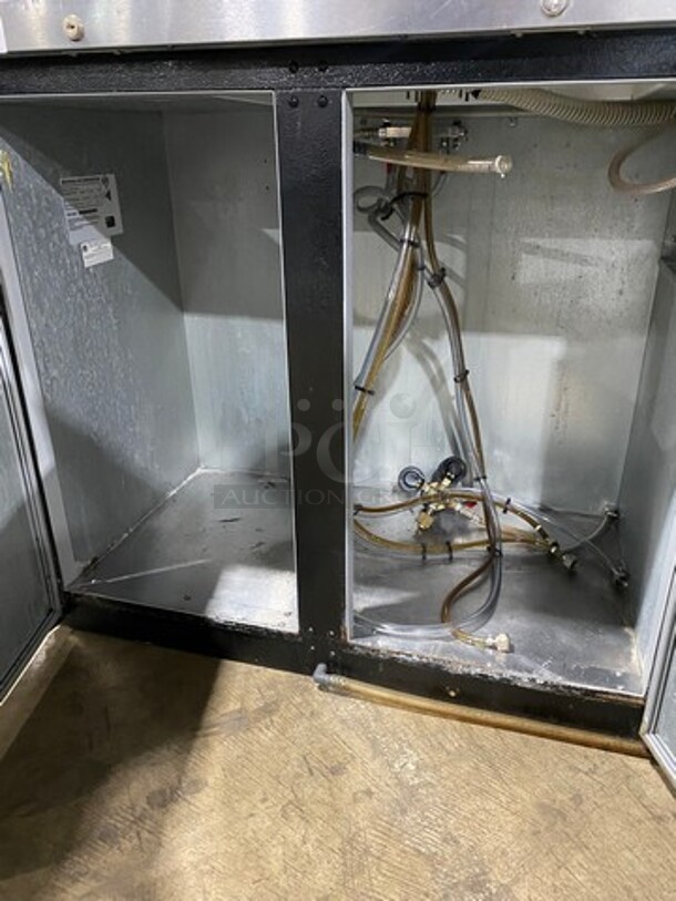 Beverage Air Commercial Refrigerated 3 Tap Kegerator! With 2 Door Storage Space Underneath! Model: DD48Y1B079 SN: 10814264 115V 60HZ 1 Phase - Image 7 of 10