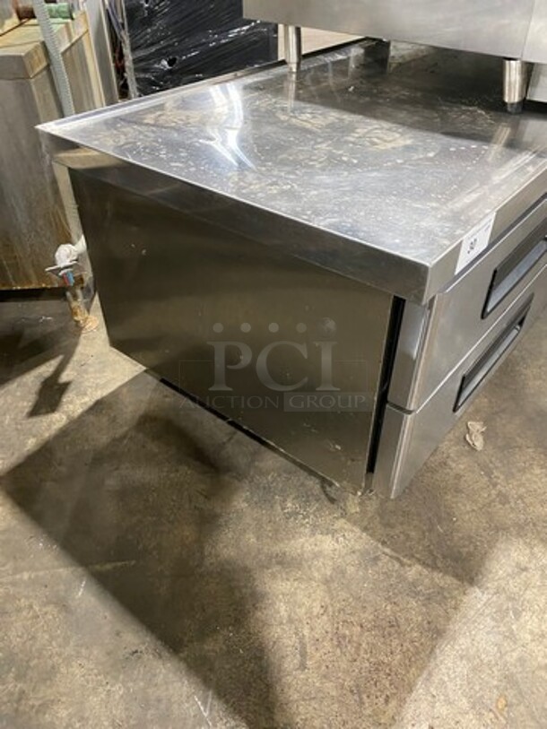 Blue Air Commercial Refrigerated Chef Base! With 4 Drawer Storage Space! All Stainless Steel! On Casters! Model: BACB74M SN: FNNBACB740021 115V 60HZ 1 Phase - Image 2 of 8